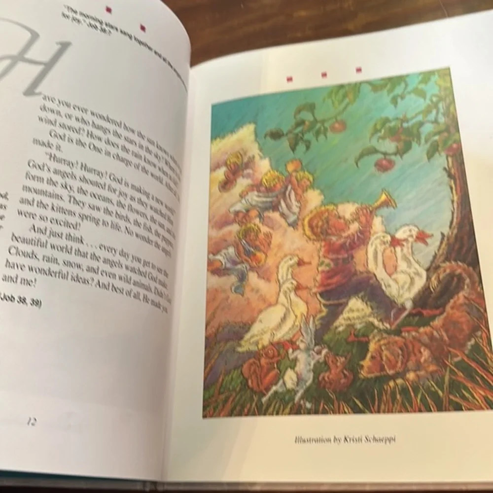 A Child's Book of Angels Bible Stories + Handmade Guardian Angel Bookmark